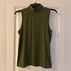 Time and Tru Olive Muscle Tee